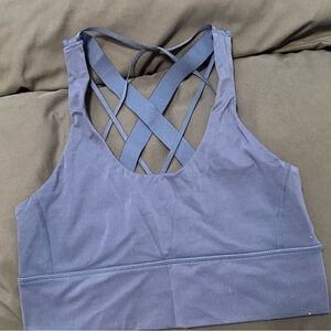 Balance Athletica Women's Cross-Back Sports Bra - Blue